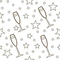 New Year seamless pattern with gold 2023 numbers sparkling stars and celebratory elements for a refined celebration feel concept as Refined New Year pattern with 2023 numbers spark Clean Pro vector