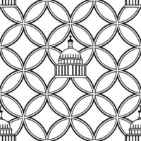 Optical illusion geometric seamless tile pattern striking isolated white background ideal for artistic textiles wallpapers concept as Optical illusion geometric seamless pattern wi Clean Pro vector