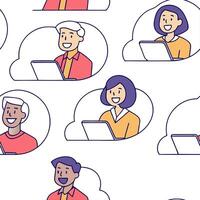 People with Floating Distribution Charts and Joyful Faces concept as A group of people using floating distribution charts with joyful faces set against a dreamy background offering Clean Pro 2 vector