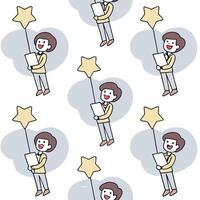 People with Floating Job Applications and Joyful Faces concept as A group of people holding floating job applications with joyful faces set against a dreamy background offering amp Clean Pro vector