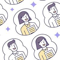 People with Floating Job Applications and Joyful Faces concept as A group of people holding floating job applications with joyful faces set against a dreamy background offering amp Clean Pro 2 vector