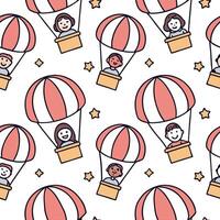 People with Floating Shipping Labels and Joyful Faces concept as A group of people holding floating shipping labels with joyful faces set against a whimsical background offering am Clean Pro 2 vector