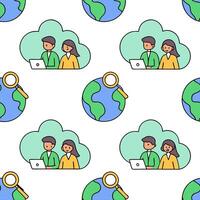 People with Watercolor Earth and Environmental Data concept as A group of people analyzing watercolor earth and environmental data set against a dreamy background offering ample sp Clean Pro 2 vector