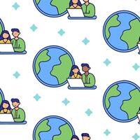 People with Watercolor Earth and Environmental Data concept as A group of people analyzing watercolor earth and environmental data set against a dreamy background offering ample sp Clean Pro 6 vector