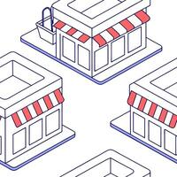 perfect store and customer flow and optimization concept as A store planner in the USA analyzes floor plans to optimize customer flow in a retail store thoughtful expression diagr Clean Pro vector