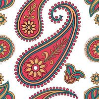 Persian floral patterns and paisleys seamless tile design with rich colors concept as Rich colors highlight Persian floral patterns intertwined with paisleys in seamless tile desig Clean Pro vector