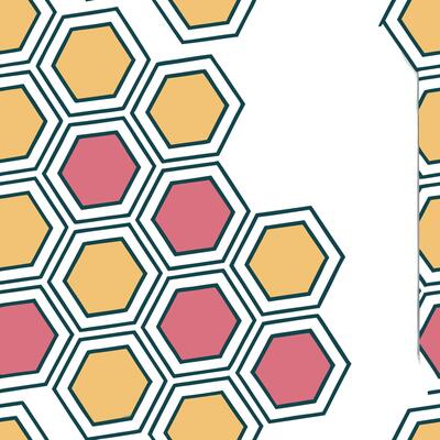 Pop art hexagon collage seamless pattern vibrant isolated white background ideal for creative brand campaigns bold fashion statements concept as Vibrant pop art hexagon collage sea Clean Pro