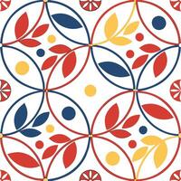 Pop Art seamless pattern with bold retro circles in primary colors concept as Design a seamless pattern featuring bold retro circles in primary colors capturing the essence of Pop Clean Pro vector