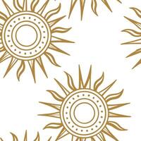 Radiant summer sun seamless tile pattern with golden rays and sunset hues for peaceful sunlit spaces concept as Golden rays and sunset hues arranged seamlessly to bring a peaceful Clean Pro 2 vector