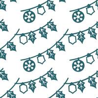 Recycled Glass Christmas Garland concept as A seamless minimal background featuring a repeating pattern of Christmas garlands made from recycled glass symbolizing a sustainable and Clean Pro vector