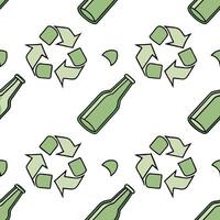 Recycled Glass Elements concept as A seamless design featuring recycled glass elements symbolizing sustainability for New Year 2026 The camera captures the textures and col Clean Pro vector