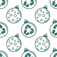 Recycled Glass Christmas Ornaments concept as A seamless minimal background featuring a repeating pattern of Christmas ornaments made from recycled glass symbolizing a sustainable Clean Pro vector