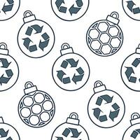 Recycled Glass Christmas Ornaments concept as A seamless minimal background featuring a repeating pattern of Christmas ornaments made from recycled glass symbolizing a sustainable Clean Pro 2 vector
