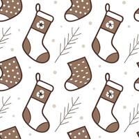 Recycled Paper Christmas Stocking concept as A seamless minimal background featuring a repeating pattern of Christmas stockings made from recycled paper symbolizing a sustainable a Clean Pro vector