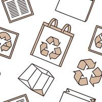 Recycled Paper Elements concept as A seamless design featuring various elements made from recycled paper ideal for representing a Zero Waste New Year 2026 The camera captur Clean Pro vector