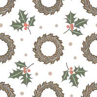 Recycled Paper Christmas Wreath concept as A seamless minimal background featuring a repeating pattern of Christmas wreaths made from recycled paper symbolizing a sustainable and f Clean Pro 2 vector