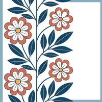 Retro blossom seamless tile pattern with vintage flowers and bold colors for nostalgic interiors concept as Vintage flowers and bold colors create retro seamless tile pattern for n Clean Pro vector