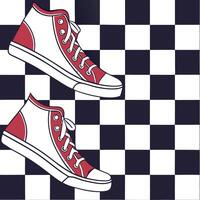 Retro checkerboard seamless pattern with bold colors and modern twists for contemporary designs concept as Contemporary retro checkerboard pattern with bold colors and modern twist Clean Pro vector