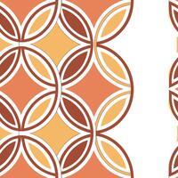 Retro circles seamless pattern with overlapping geometric shapes in vibrant 70s color palette concept as Design a seamless pattern featuring overlapping retro circles in vibrant 70 Clean Pro vector