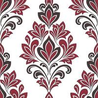 Retro damask seamless tile pattern with rich colors for elegant spaces concept as Classic retro damask motifs in seamless tile pattern featuring rich and vibrant color schemes in Clean Pro vector
