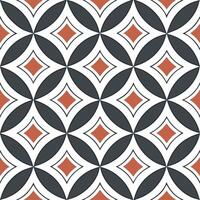 Retro geometric seamless pattern with contrasting colors for bold interiors concept as Bold retro geometric shapes in contrasting colors seamlessly patterned for striking interior Clean Pro vector