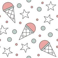 Retro geometric seamless tile pattern complementary colors on white background perfect for vibrant spaces concept as Creating seamless tile with retro geometric patterns in complem Clean Pro 3 vector