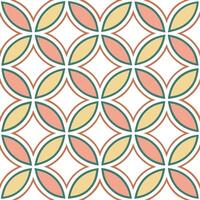 Retro geometric seamless tile pattern complementary colors on white background perfect for vibrant spaces concept as Creating seamless tile with retro geometric patterns in complem Clean Pro 4 vector