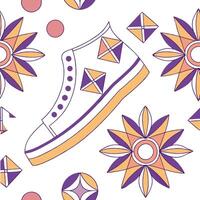 Retro geometric seamless tile pattern vibrant jewel tones on white background ideal for luxurious designs concept as Designing seamless tile with retro geometric patterns in vibran Clean Pro 3 vector