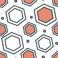 Retro polygon seamless pattern dual tones on white background great for bold statement designs concept as Creating seamless tile with retro polygons in dual tones on white backgrou Clean Pro vector