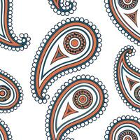 Retro paisley seamless pattern with intricate swirls and rich colors for artistic applications concept as Artistic retro paisley pattern with intricate swirls and rich colors ideal Clean Pro vector