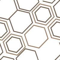 Retro polygon seamless tiles metallic colors on white background perfect for luxury designs concept as Creating retro seamless tile with polygon shapes in metallic colors on white Clean Pro vector