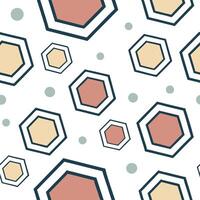 Retro polygon seamless tile pattern vibrant colors isolated white background ideal for modern textiles concept as Creating seamless tile pattern featuring retro geometric polygons Clean Pro vector
