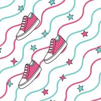 Retro wave seamless pattern with flowing lines and neon accents for dynamic backgrounds concept as Dynamic retro wave pattern featuring flowing lines and neon accents perfect for v Clean Pro vector