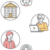 Review tax considerations inheritances manage estate distributions handle liabilities file required forms ensure smooth transfer legacy concept as An heir consults advisor checks d Clean Pro vector