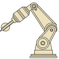 Robotic Hand in Action concept as A detailed macro shot of a robotic hand performing a delicate task symbolizing human achievement through automation The camera captures the mecha Clean Pro vector