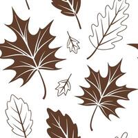 Rustic autumn leaves seamless pattern with deep earth tones and organic shapes for a natural earthy design concept as Rustic autumn leaves pattern with earth tones and organic shap Clean Pro vector