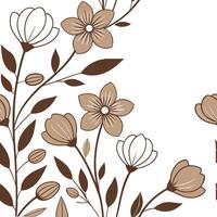 Rustic blossom seamless tile pattern with hand drawn flowers and earthy tones ideal for farmhouse kitchens concept as Hand drawn flowers and earthy tones create rustic seamless til Clean Pro vector