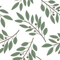 Rustic eucalyptus seamless tile pattern with dried eucalyptus motifs and earthy green tones ideal for country style kitchens concept as Dried eucalyptus motifs and earthy green ton Clean Pro vector
