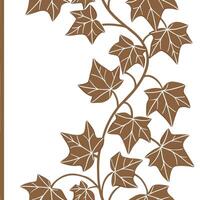 Rustic ivy seamless tile pattern with dried ivy motifs and earthy brown tones ideal for country style kitchens concept as Dried ivy motifs and earthy brown tones create rustic ivy Clean Pro vector