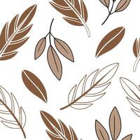 Rustic sage leaves seamless pattern with earthy tones and natural textures on white background concept as Earth toned rustic sage leaves with natural textures creating a warm seaml Clean Pro vector