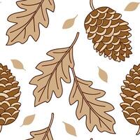Rustic pinecones seamless tile pattern with warm brown tones and autumn textures concept as Warm brown pinecones with autumn textures create a rustic seamless tile pattern perfect Clean Pro vector