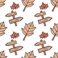 Rustic wooden signs seamless tile pattern with autumn quotes and warm tones concept as Rustic wooden signs with autumn quotes and warm tones create a cozy seamless tile pattern for Clean Pro vector