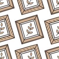 Rustic wooden frame seamless tile pattern with natural textures and earthy tones concept as Natural textures of rustic wooden frames form seamless tile patterns with earthy tones e Clean Pro vector