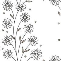 Scandinavian daisy seamless tile pattern with minimalistic daisies and neutral tones ideal for clean airy spaces concept as Minimalistic daisies and neutral tones create Scandinavi Clean Pro vector