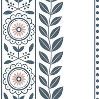 Scandinavian Folk Art seamless tile pattern with muted pastels and traditional Nordic motifs for minimalist decor concept as Muted pastel Scandinavian folk motifs arranged seamless Clean Pro vector