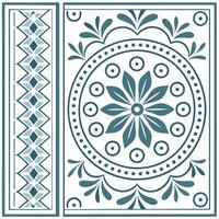 Scandinavian folk patterns and motifs seamless tile pattern with cool tones and traditional designs for minimalist decor concept as Cool toned folk motifs and traditional Scandinav Clean Pro vector