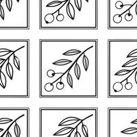 Scandinavian frame seamless tile pattern with minimalist design and natural elements concept as Minimalist Scandinavian frames create seamless tile patterns with natural elements e Clean Pro vector
