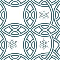 Scandinavian Nordic geometric patterns and snowflakes seamless tile design with cool tones concept as Cool tones highlight Scandinavian Nordic geometric patterns intertwined with s Clean Pro 2 vector