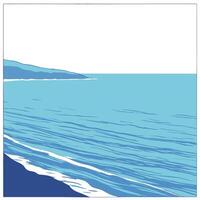 seascape and sky and blue concept as Vast blue ocean meeting the clear blue sky creating a seamless horizon ample copy space for advertising text in Photo Stock Concept and em Clean Pro vector