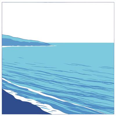 seascape and sky and blue concept as Vast blue ocean meeting the clear blue sky creating a seamless horizon ample copy space for advertising text in Photo Stock Concept and em Clean Pro
